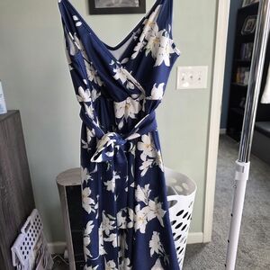 SHEIN Navy Floral Mini Dress
